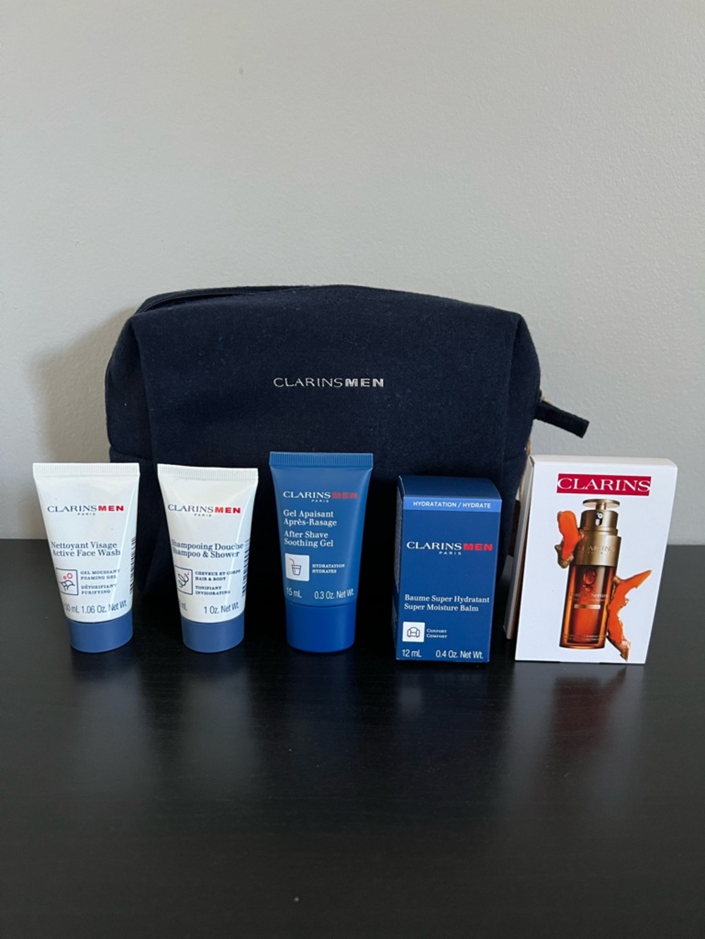 NWT Clarins Men Grooming Discovery Travel Set